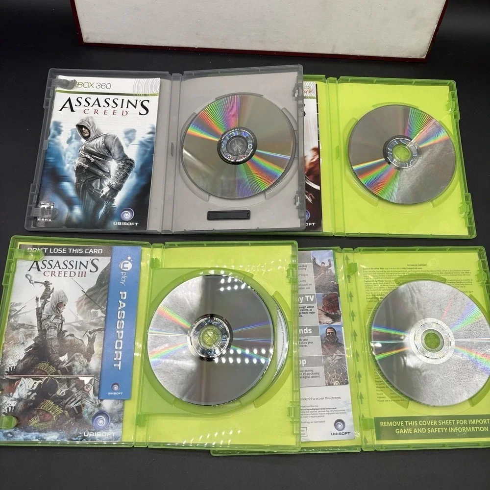 Assassin's Creed I II III Rogue Xbox 360 Lot CIB Platinum Hits Limited Edition